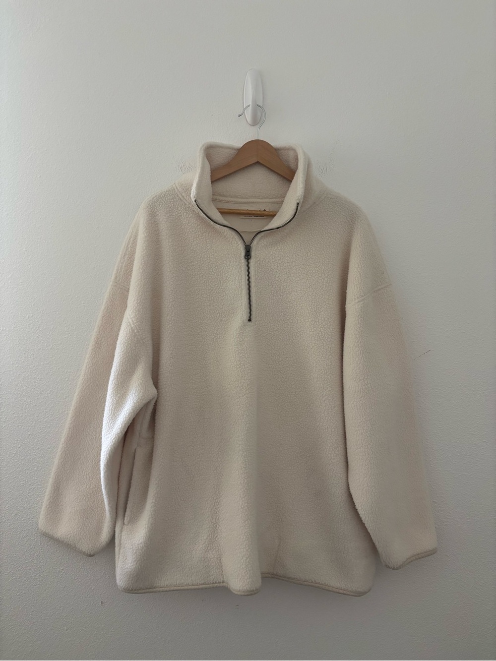 Free people 1/4 zip up Sherpa jacket